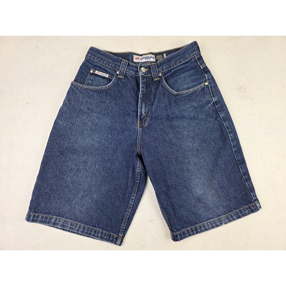 Vintage Anchor Blue Denim Shorts Mens 31 Blue Baggy Jean Jorts 90s Y2K‎